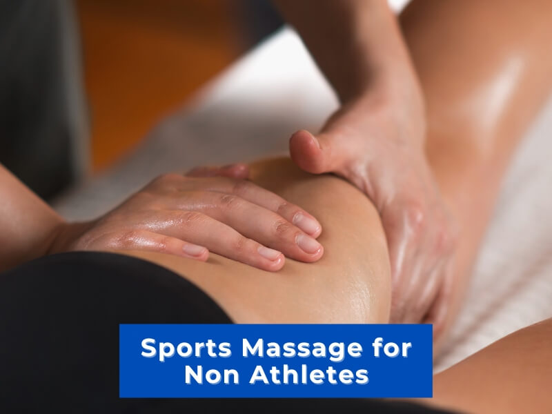 female receiving sports massage for non athlete on her legs